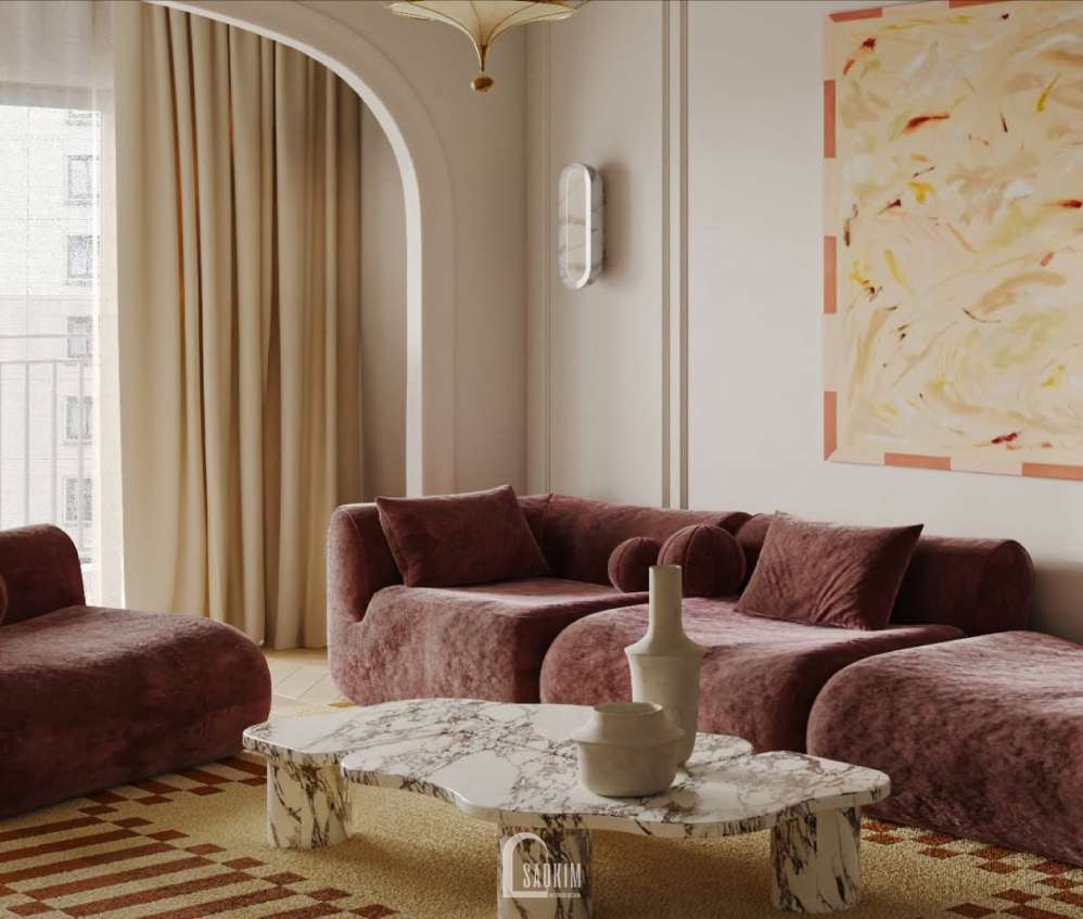 Thiết kế nội thất không gian phòng khách phong cách Contemporary Eclectic dự án Văn Giang- Hưng Yên
